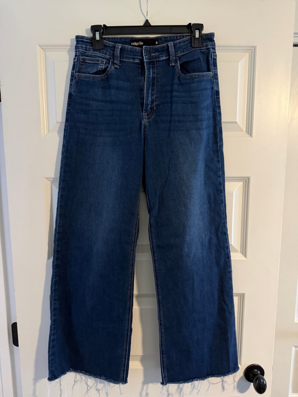 Indigo High-Rise Wide Leg Jeans - Deep Blue